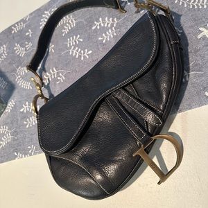 Black Dior saddle bag